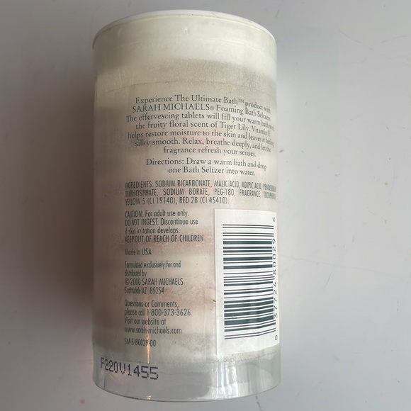 Sarah Michaels foaming bath seltzers with vitamin E Tiger Lily - Picture 2 of 2